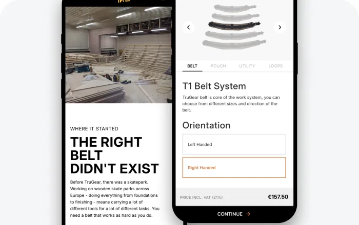 Trugear store on mobile