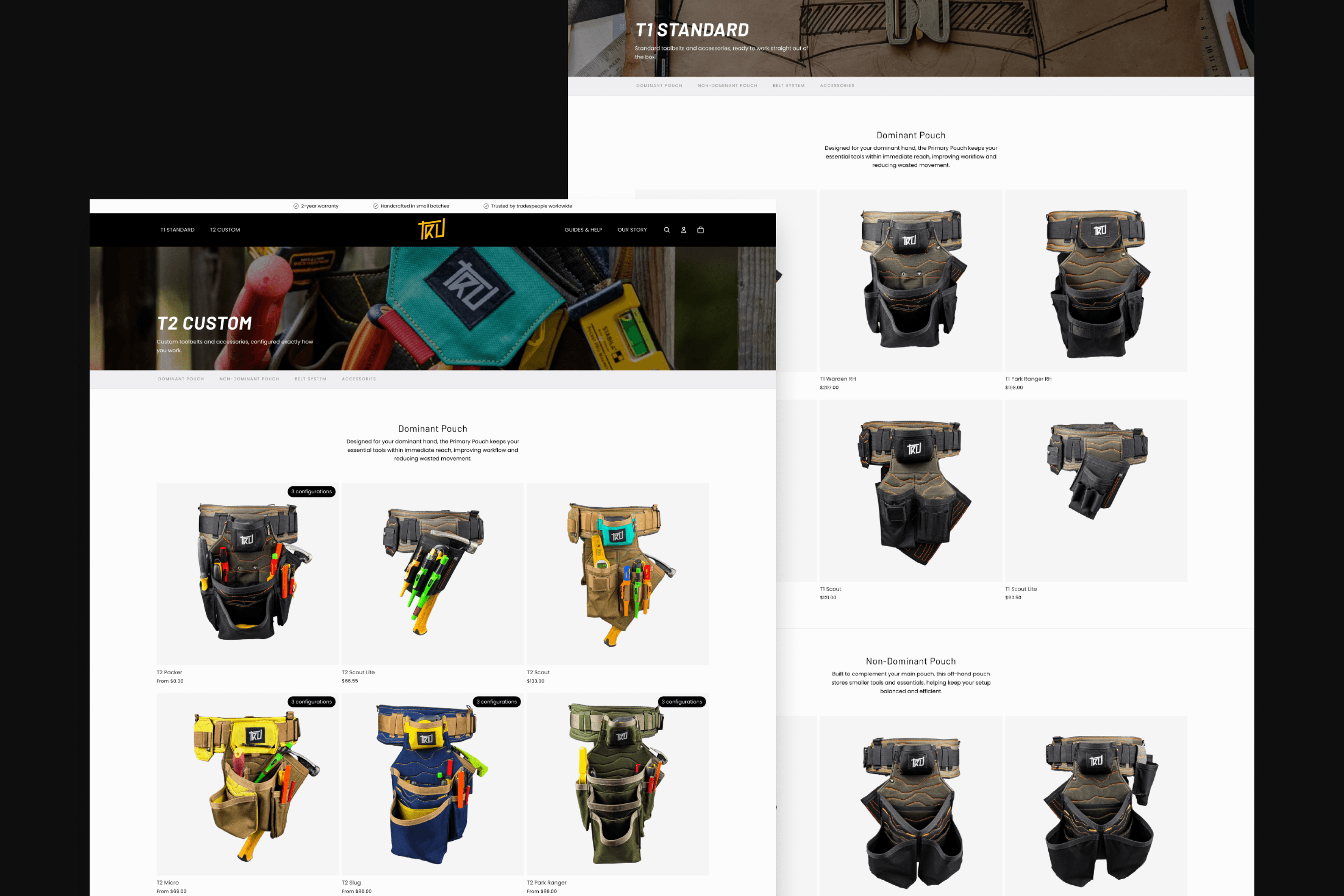 TruGear product catalog page